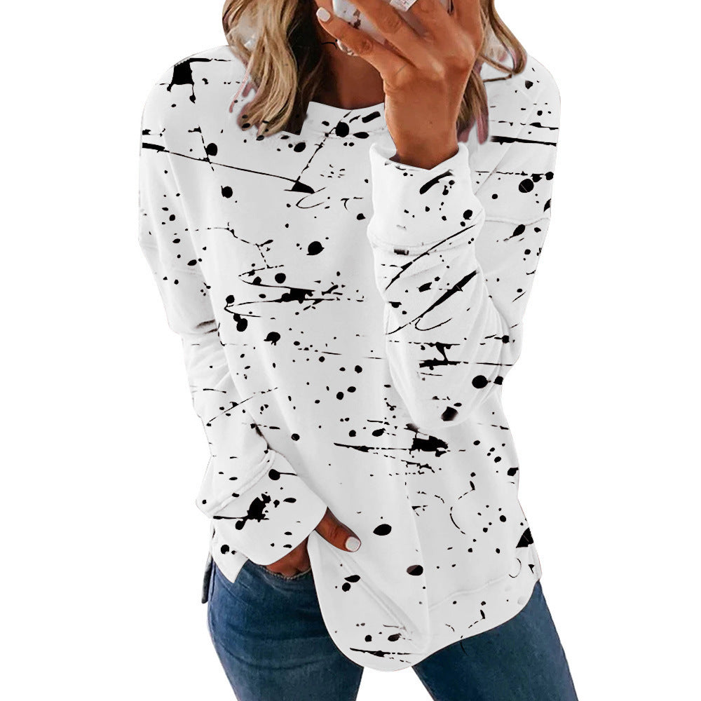 Creative sweater for women with chic and stylish color splash design