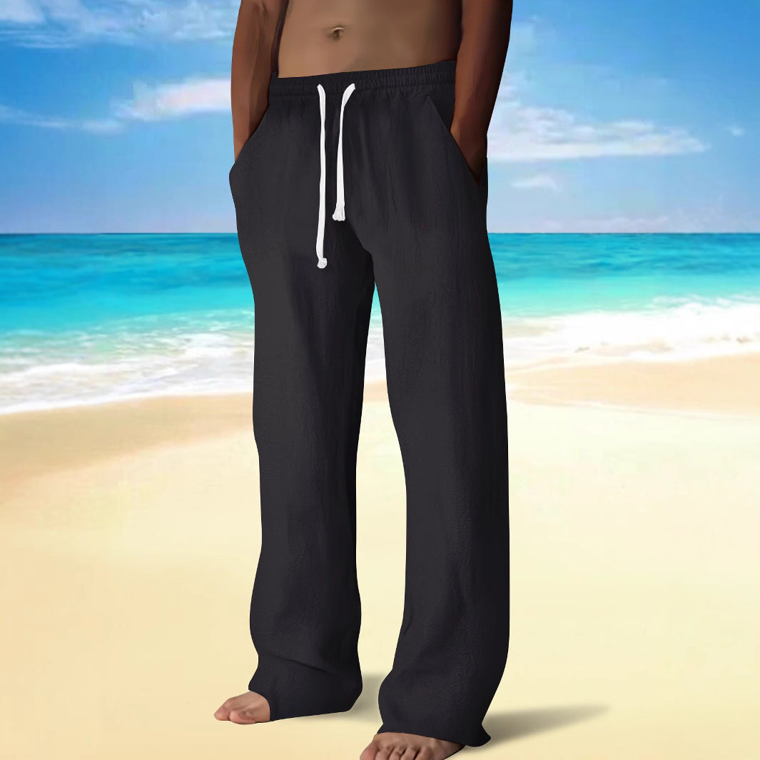 Casual beach pants for men with elastic waistband and practical pockets Lune London