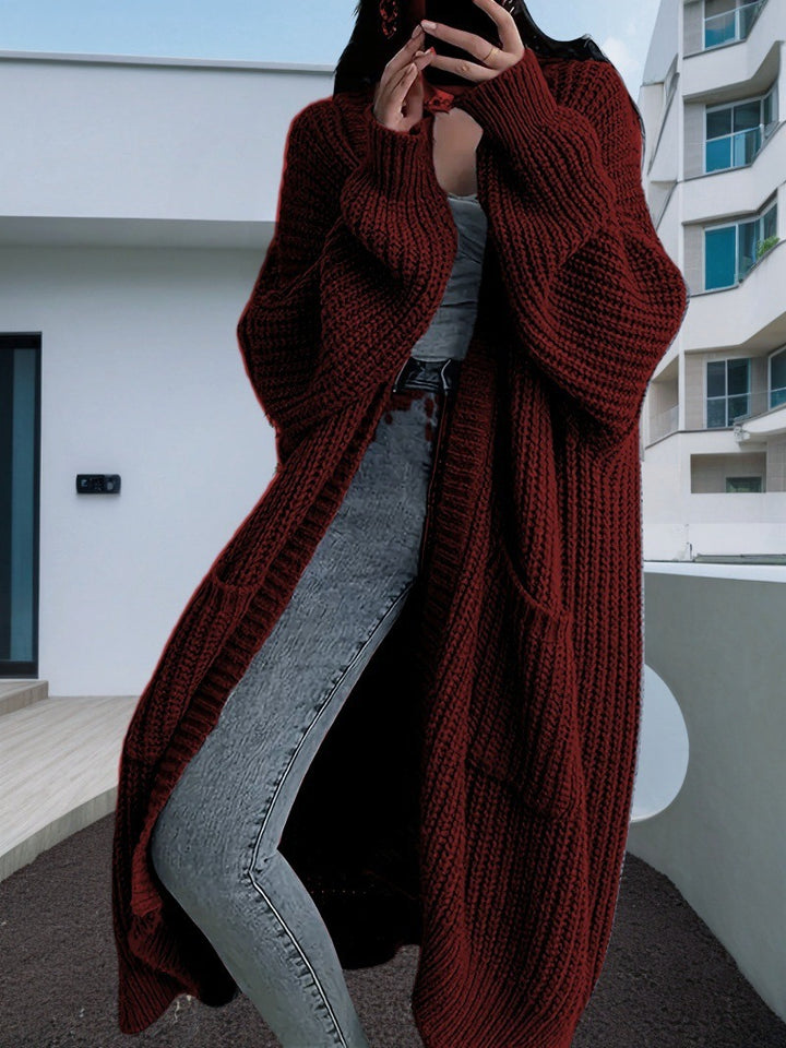 Ladies Large open sleeve knit cardigan with a comfortable fit Lune London