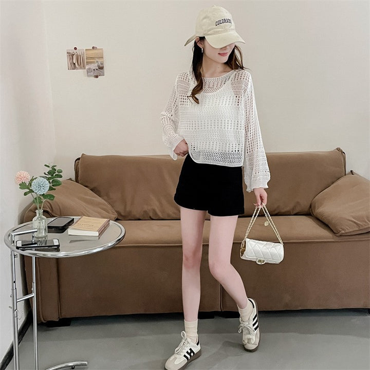 Ladies Chunky Knit Open Stitch Sweater Lune London
