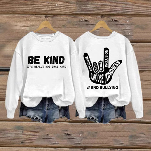 Sweatshirt pour femmes avec message positif et design créatif à la main Chic & Stil