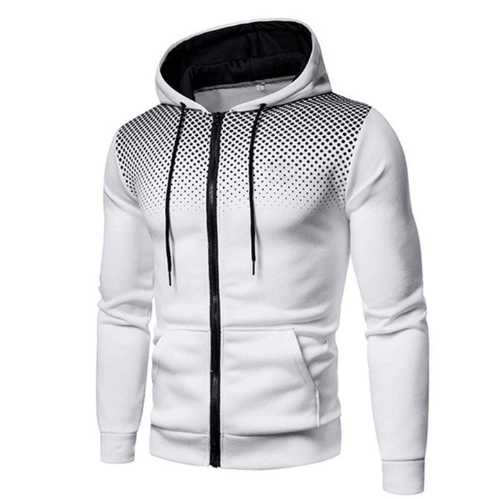 Sporty hooded sweater for men with an innovative structure and practical zip pockets Lune London
