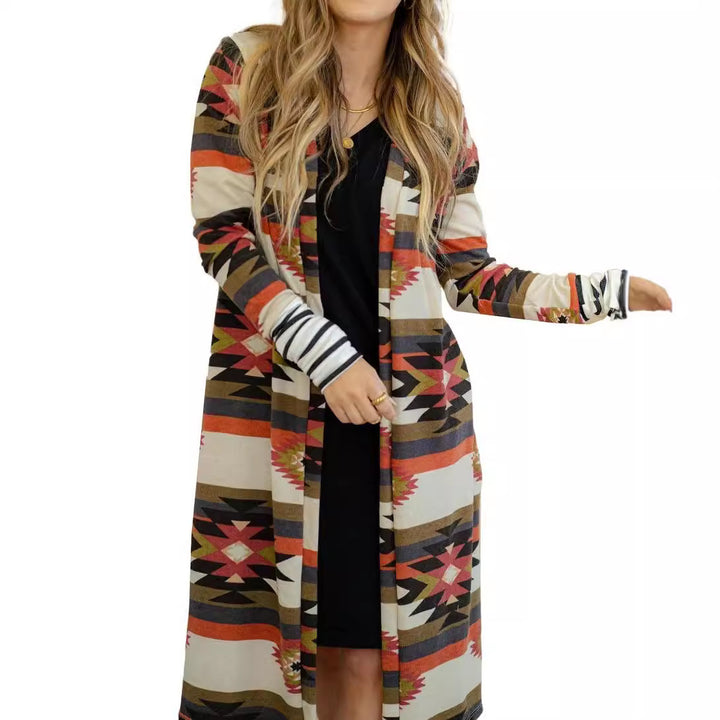 Cardigan kimono pour femmes à manches longues avec motif unique Chic & Stil