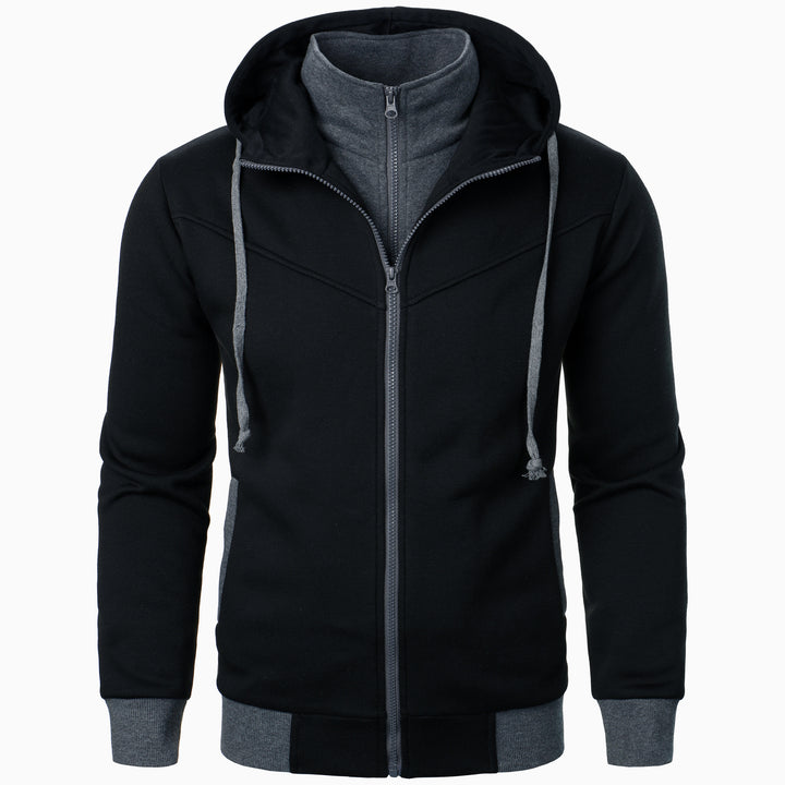 Men's sporty hooded jacket with double-layer design and modern accents Lune London