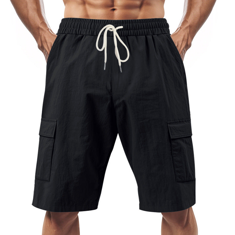 Casual cargo shorts for men with elastic waistband and practical side pockets Lune London