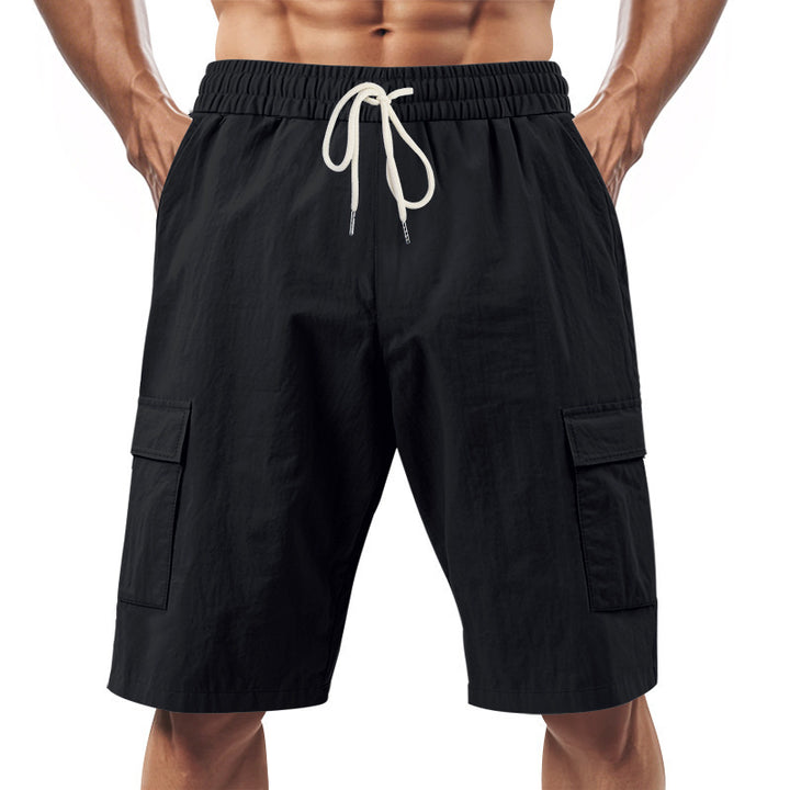 Casual cargo shorts for men with elastic waistband and practical side pockets Lune London