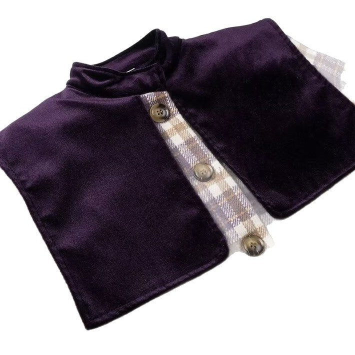 Plaid trench coat for women with luxurious velvet details Lune London