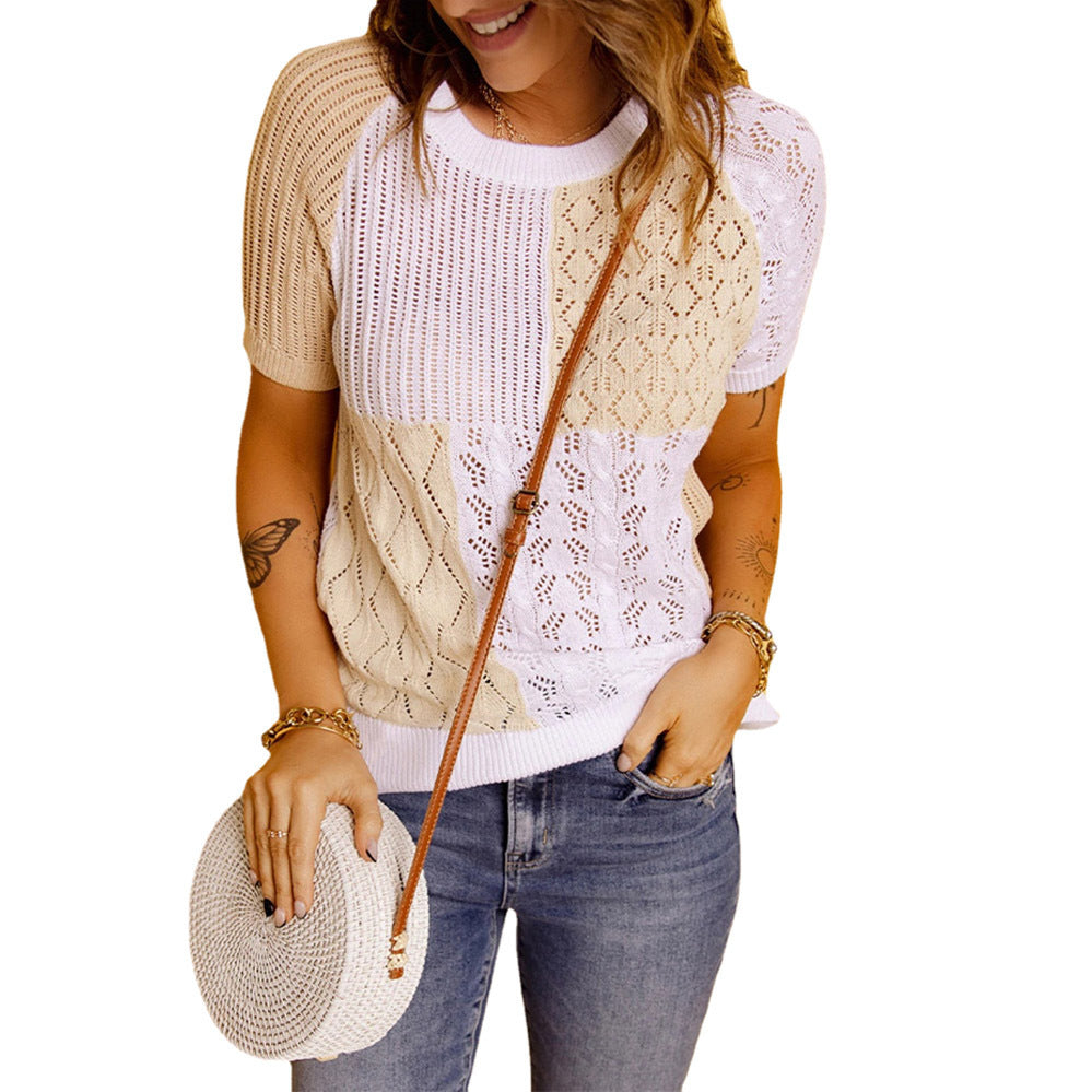 Women Fashion Knit Tops with Unique Patterns and a Casual Chic Fit