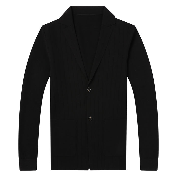 Fashionable knitted men's jacket with elegant buttons and practical pockets Lune London