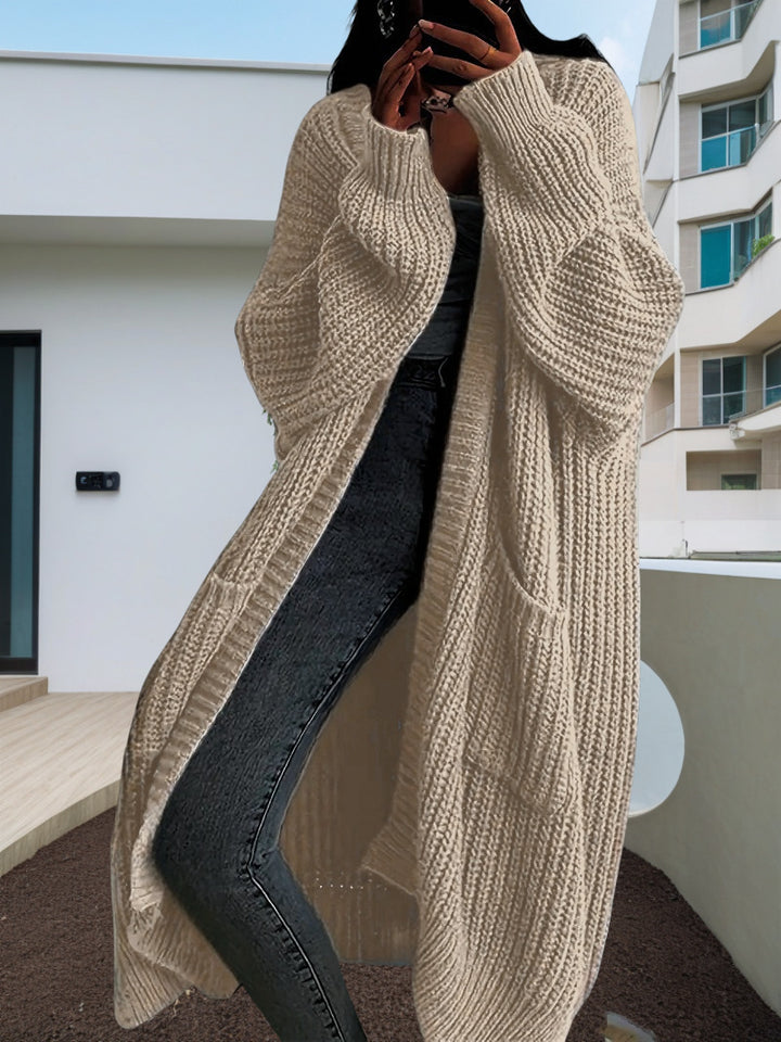 Women cardigan with open front and large pockets Lune London