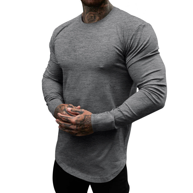 Long sleeve t-shirt for men in a soft and stretchy cotton blend with a round neck Lune London
