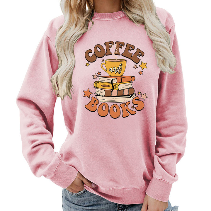 Sweatshirt pour femmes avec design créatif de livre de café Chic & Stil