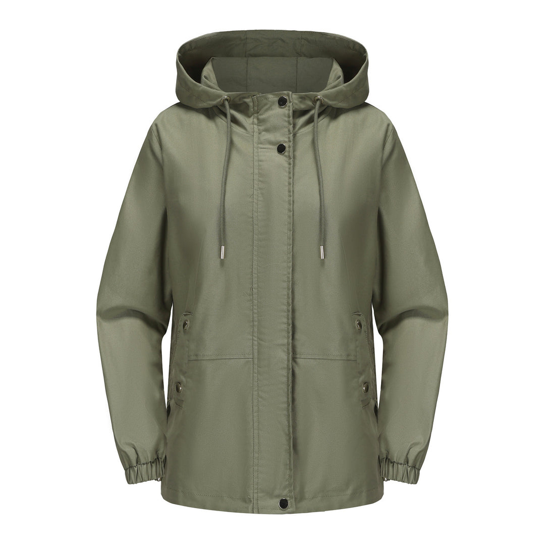 Windproof women's outdoor jacket with adjustable waist and hood Lune London