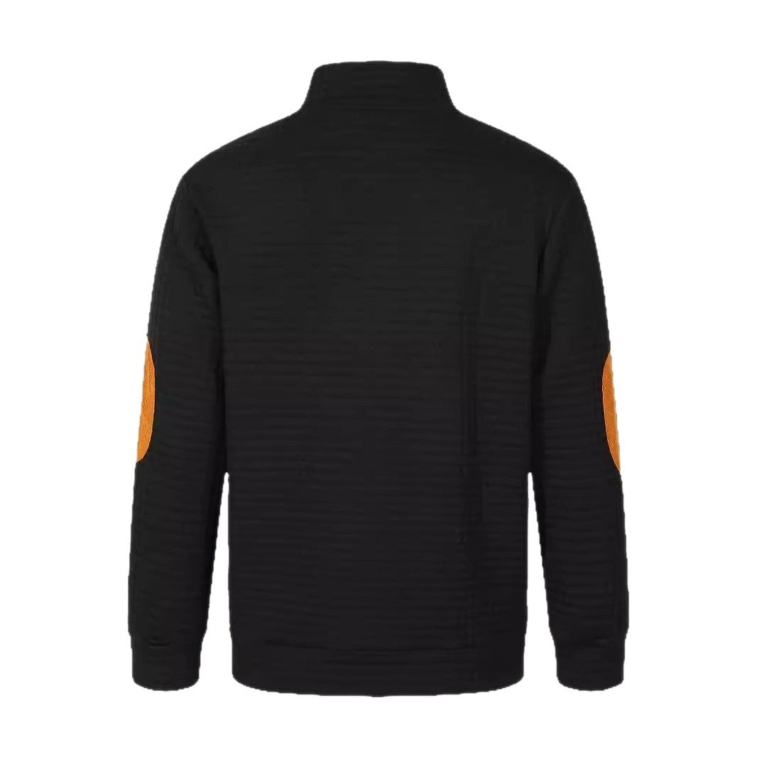 Men's Comfortable Sweatshirt with Button Placket and Contrasting Elements Lune London