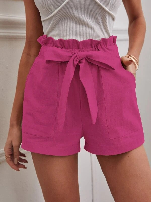 Tailored Shorts for Women with Tie and Practical Pockets Lune London
