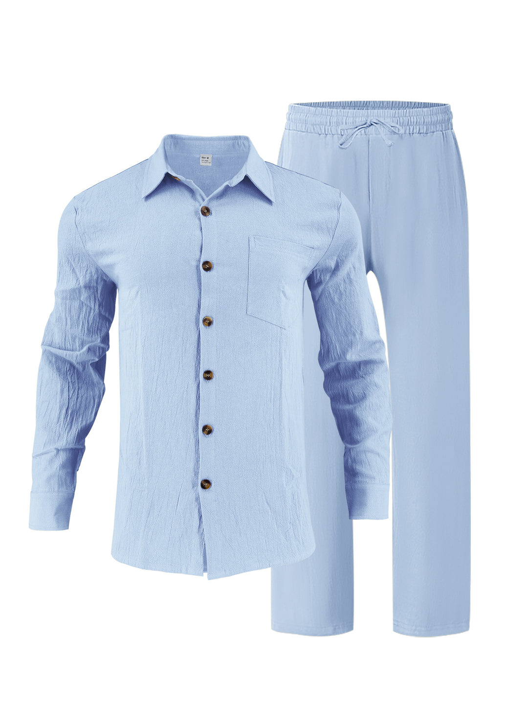 Men's elegant shirt and casual trousers set chic and style