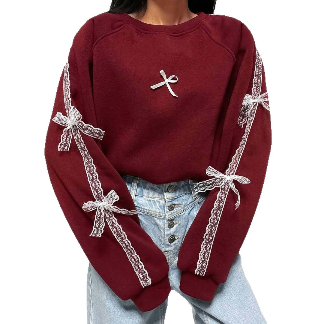 Ladies elegant sweatshirt with unique tie belts Lune London