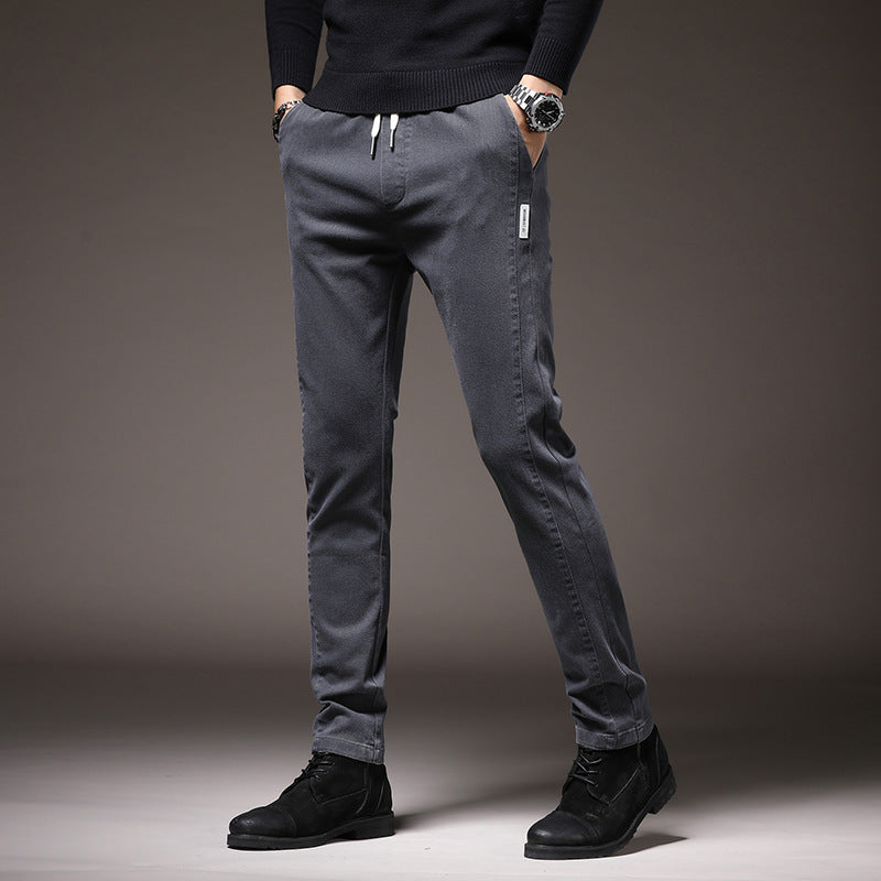 Pantalons chinos confortables pour hommes avec taille élastique Lune London