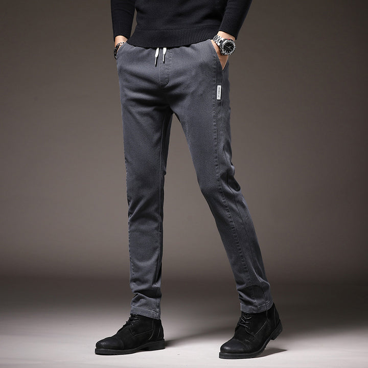 Pantalons chinos confortables pour hommes avec taille élastique Lune London