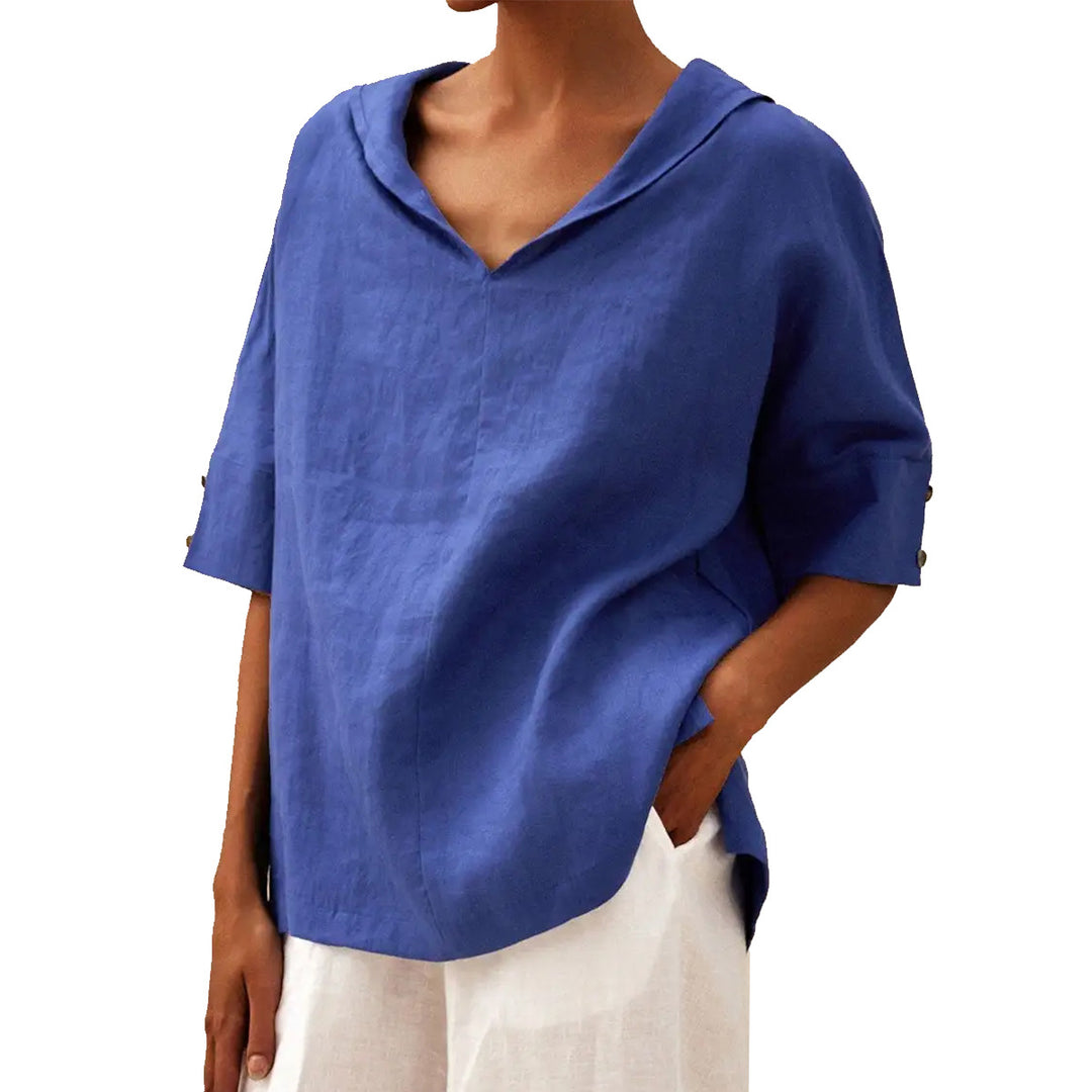 Woman Casual Shirt with Floral Pattern and Modern Collar Lune London