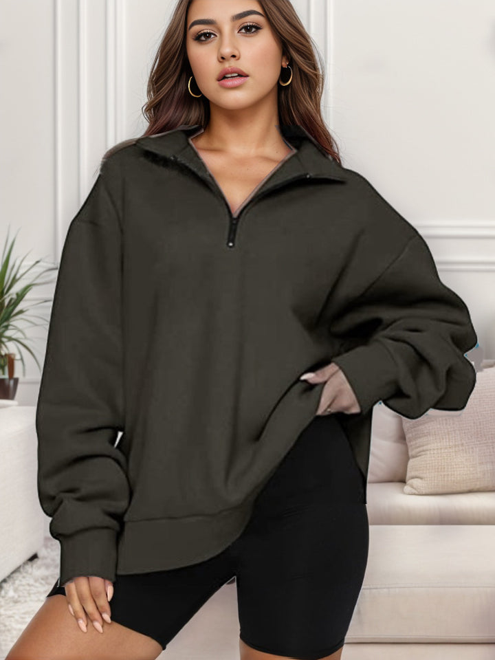 Oversized sweatshirt for women with high collar Lune London