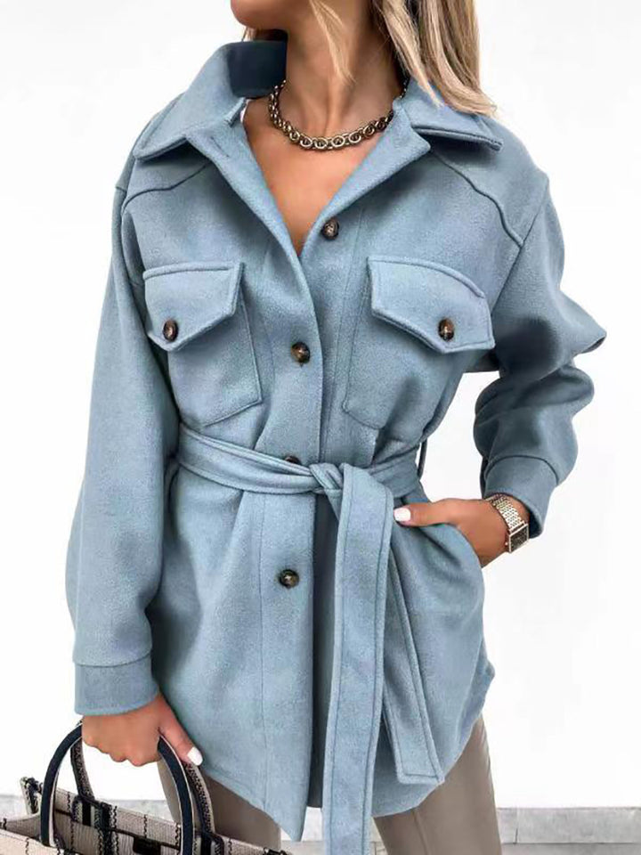 Utility jacket for women with a trendy belt and practical pockets Lune London