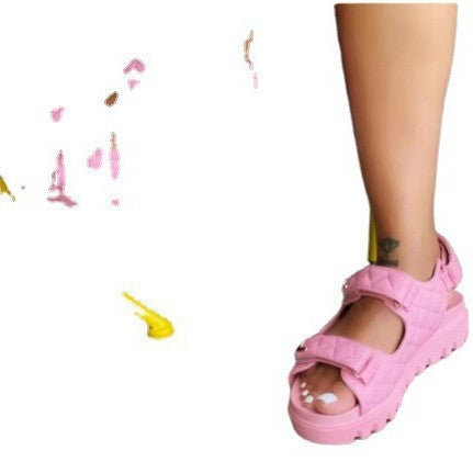 Platform sandals for ladies with ergonomic strap design and non-slip sole Lune London