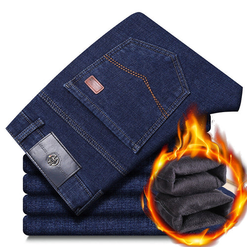 Lune London | Men's warm padded jeans pants with classic cut