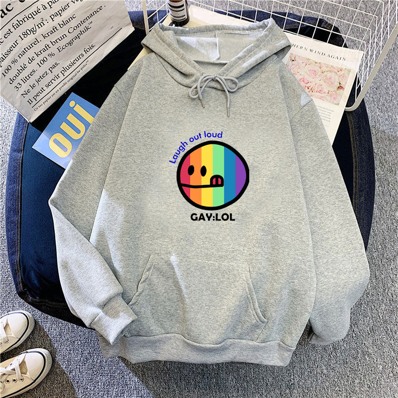 Women's hoodie with colorful graphic print Chic & Stil