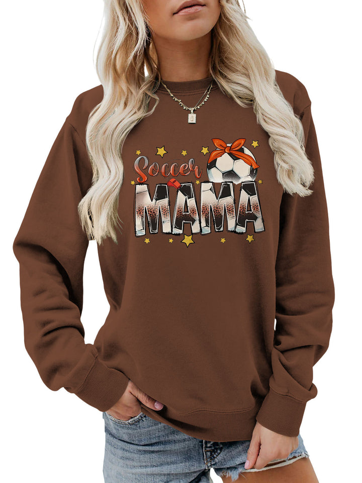 Sweatshirt pour femmes avec imprimé accrocheur "Soccer Mama" et coupe confortable Chic & Stil