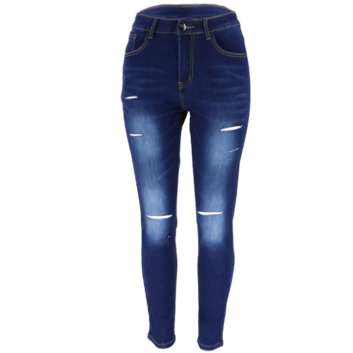 Skinny jeans for women with trendy rips Lune London
