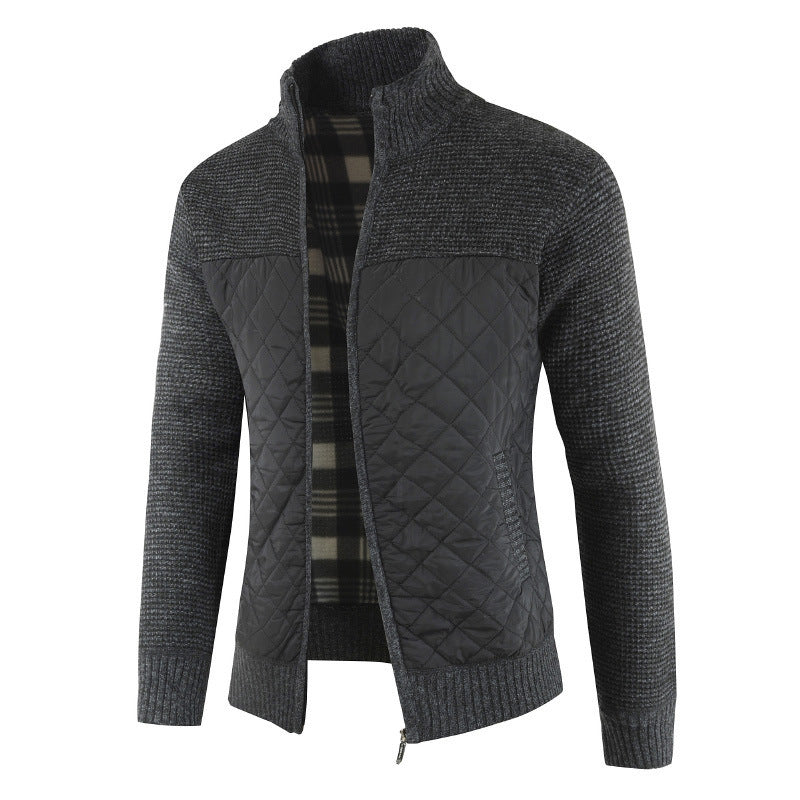 Quilted jacket for men with knitted details Lune London