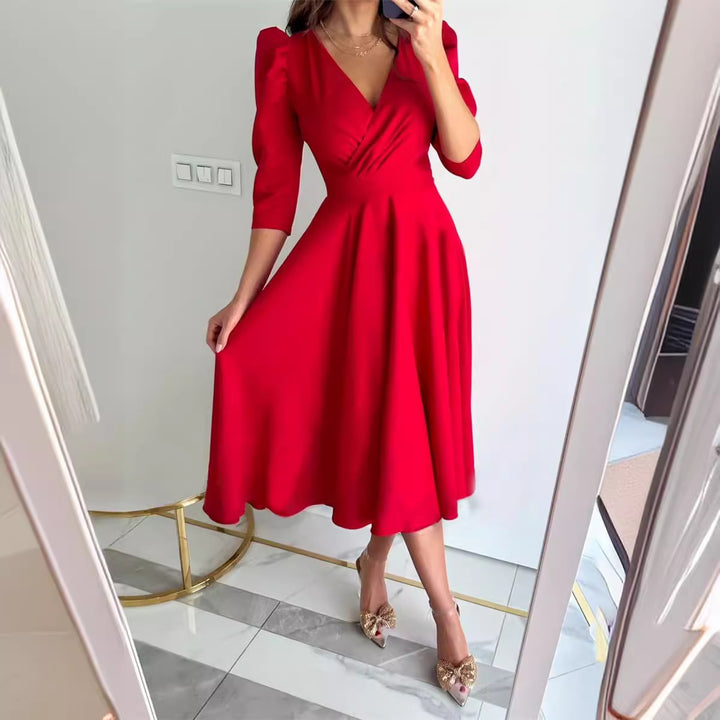 Ladies Elegant Chic Midi Dress