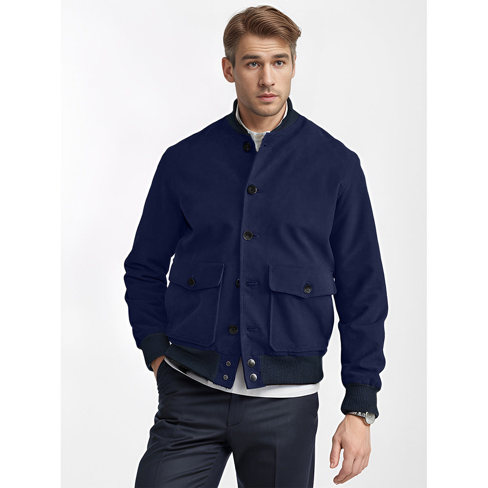 Casual college jacket for men in soft material with practical pockets Lune London