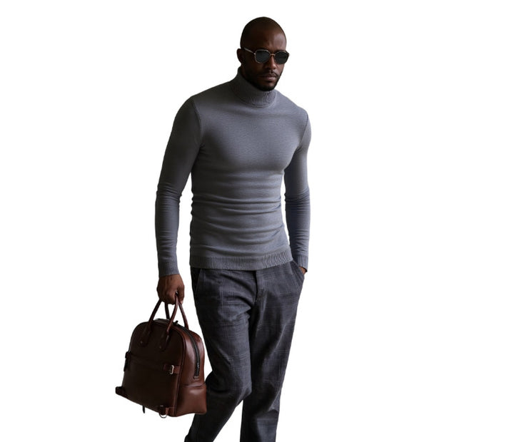 Men's turtleneck sweater with a fine texture Lune London