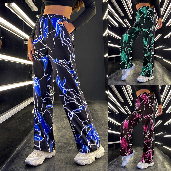 Women wide stylish pants with unique shine effect Lune London