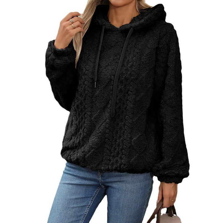 Ladies cozy hoodie with a particular knit design Lune London