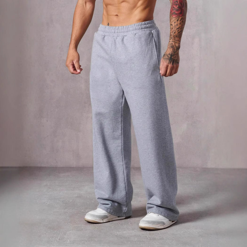 Men's relaxed leisure pants with wide cut and elastic waistband Chic & Stil