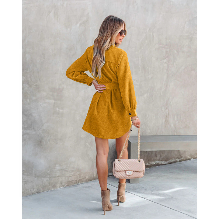 Women's shirt dress with a comfortable cut and practical buttons