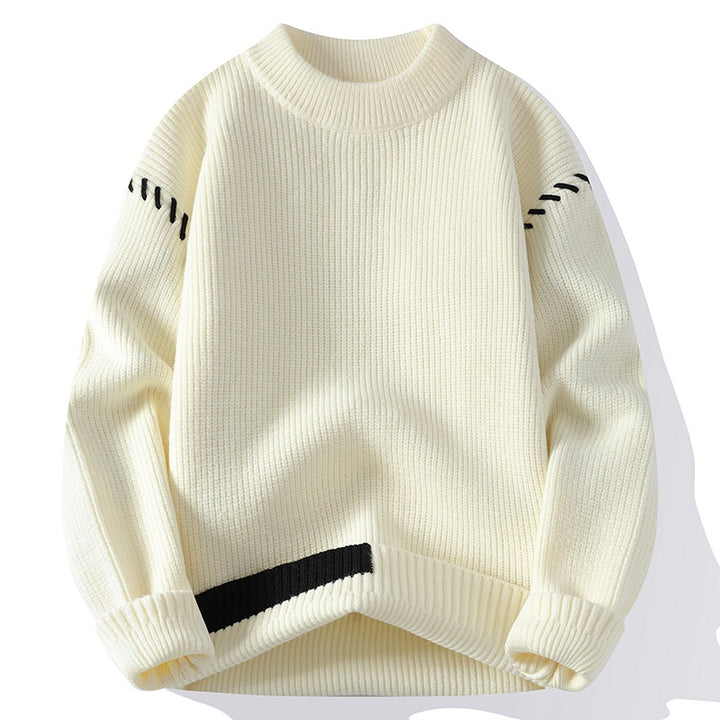 Ladies thick knit sweater with an innovative design and decorative details Lune London