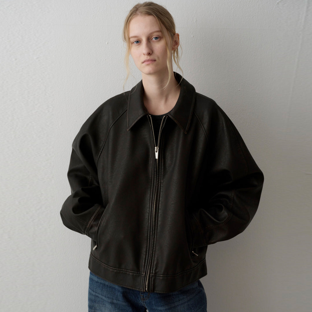 Veste en cuir élégante pour femme au design minimaliste Chic & Stil