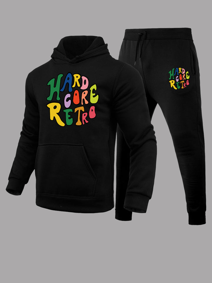 Women’s sporty hoodie and jogger pants set with an eye-catching retro design Lune London