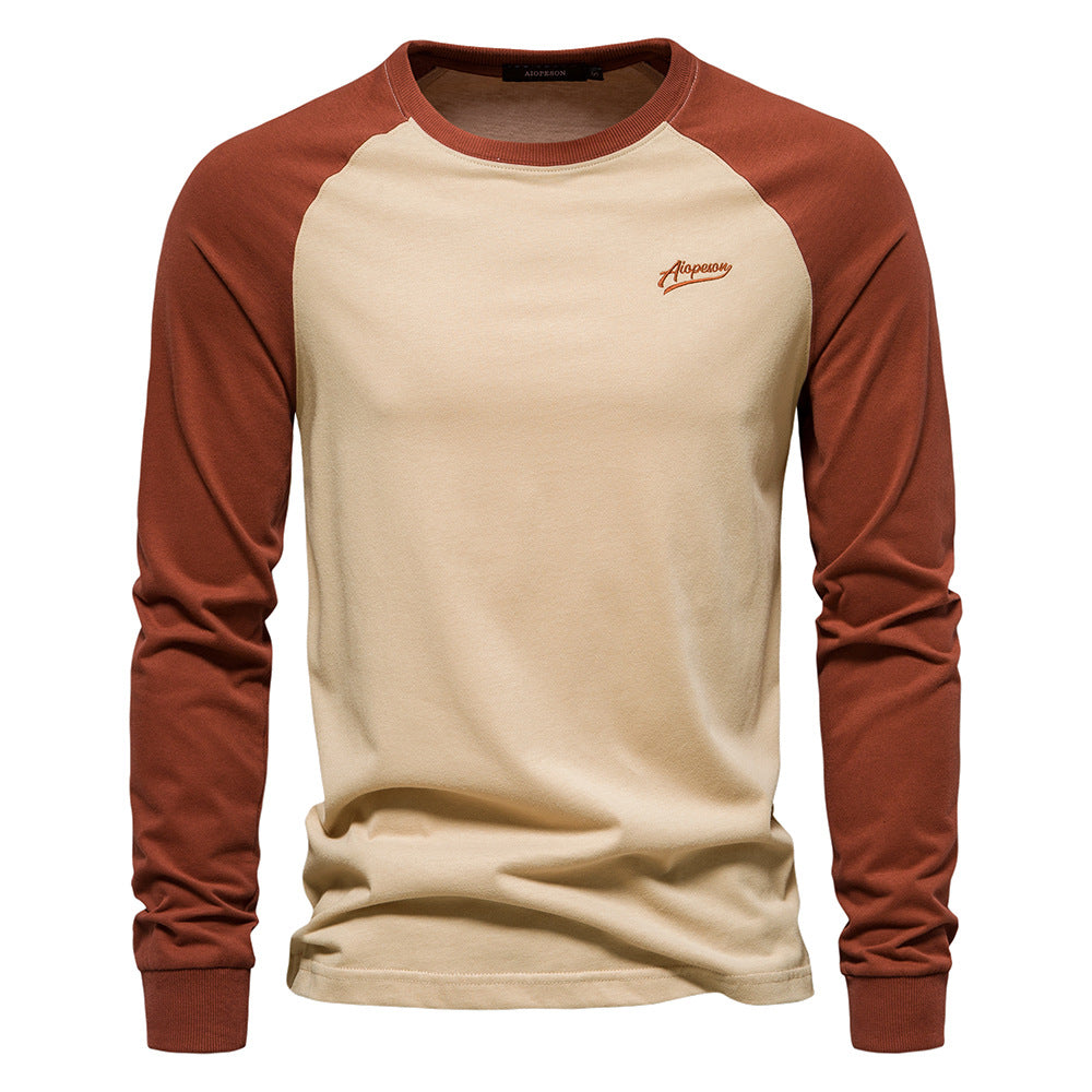 Men's Long Sleeve Shirt with Modern Contrast Design and Comfortable Fit Lune London
