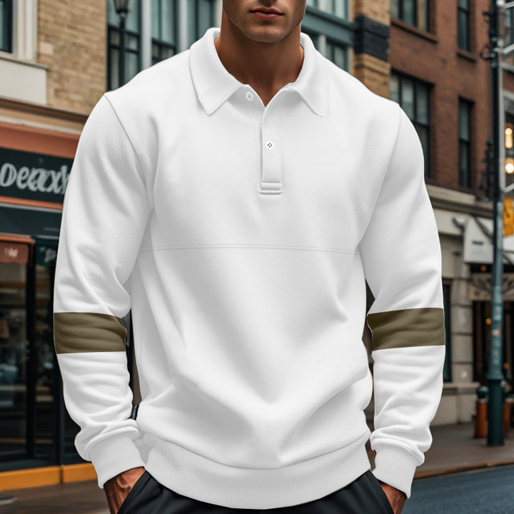 Sporty sweater for men with trendy contrast stripes Lune London