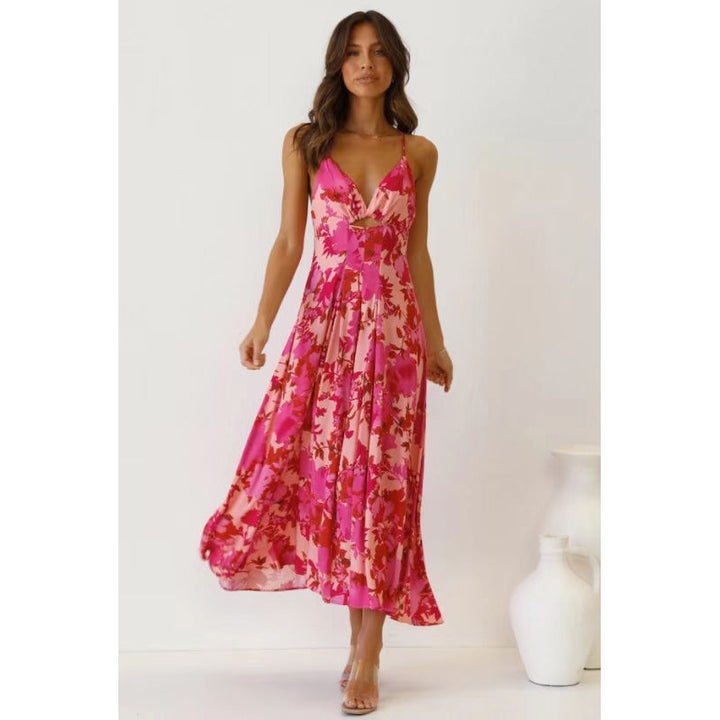 A-line midi dress inspired by flowers Lune London for women