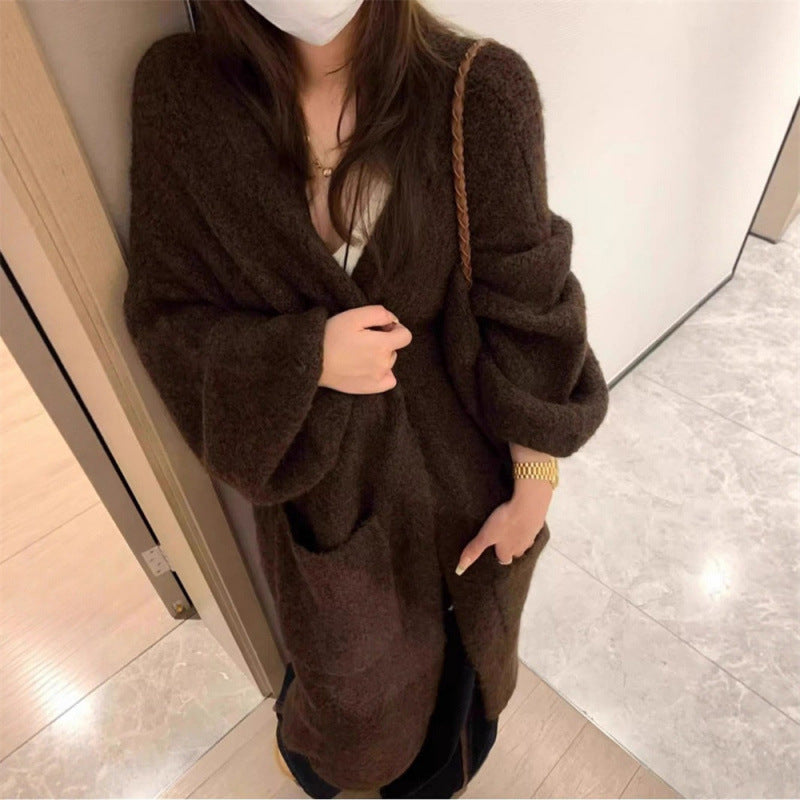 Cardigan Fluffy Femme avec Grandes Poches et Coupe Ample Chic & Stil