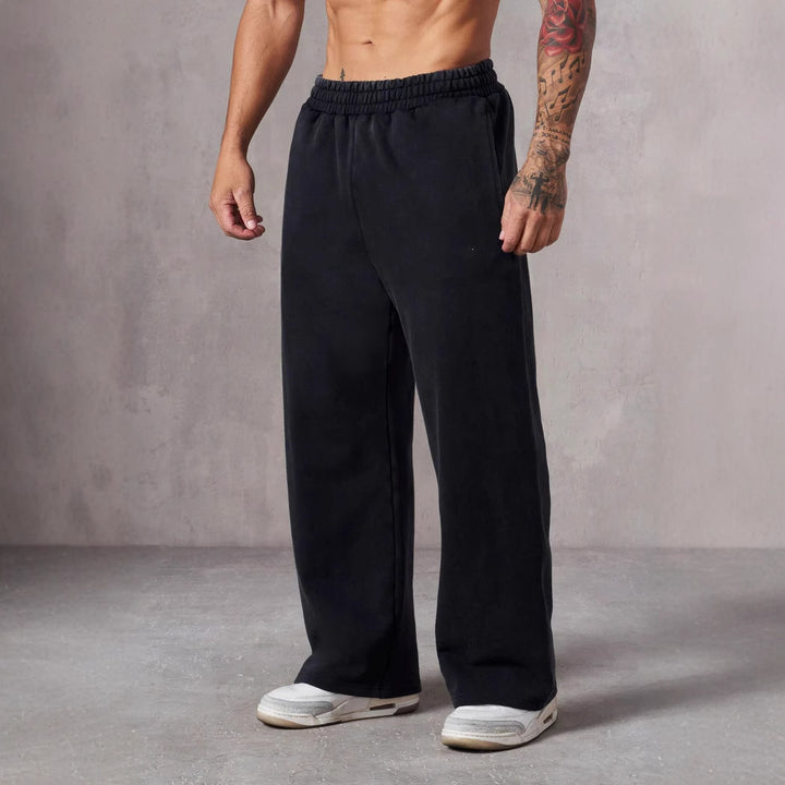 Men's relaxed leisure pants with wide cut and elastic waistband Chic & Stil