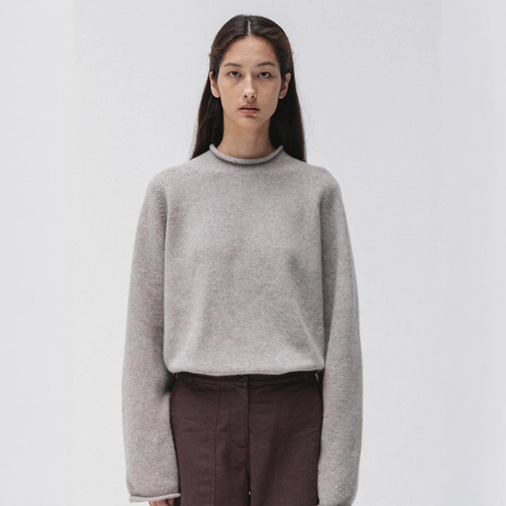 Pull en maille confortable à col montant pour femme Chic & Stil