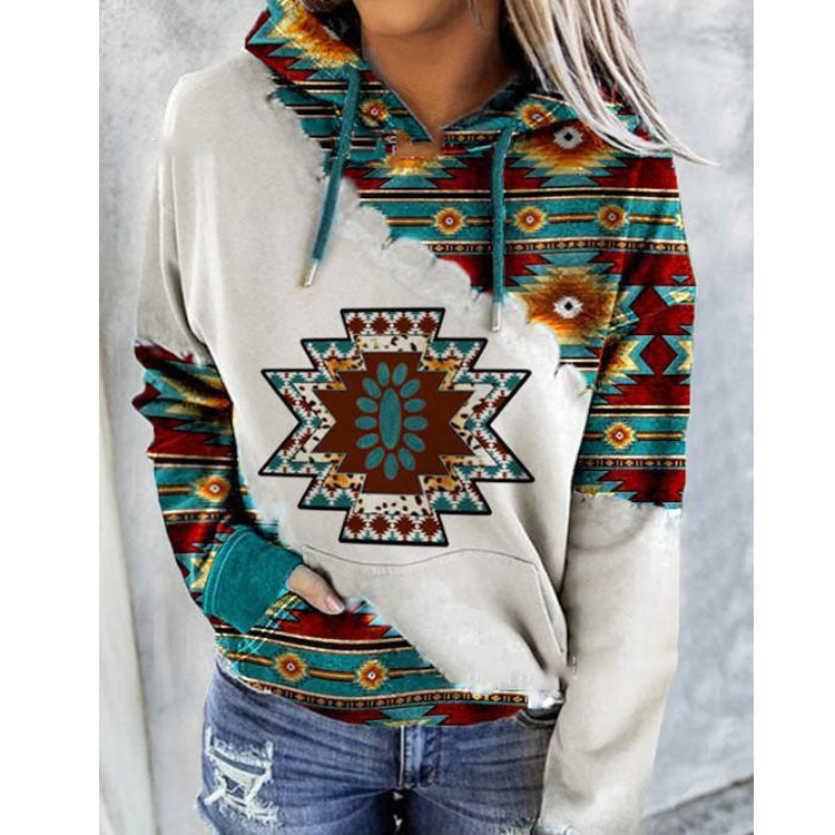 Women's hoodie with a unique tribal pattern Lune London
