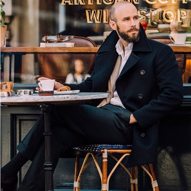 Elegant winter coat for men, double-breasted Lune London